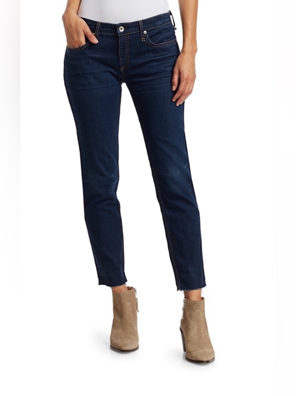 rag & bone Dre Low Rise Slim Boyfriend Cropped Jeans
